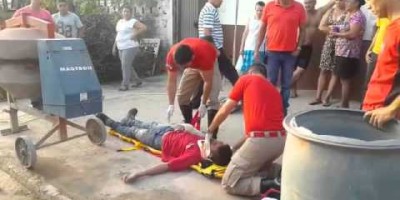 Trabalhador sofre queda de prédio