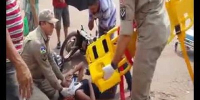 Acidente de trânsito na Avenida Porto Velho com Rua Jaguaribe