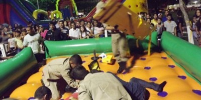 Pimenta Bueno : Criança de 11 anos prende a perna em touro mecânico e é socorrida pelo Corpo de Bombeiros em Pimenta Bueno