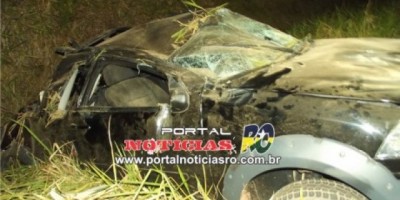 CACOAL -  Policia registra um capotamento na RO 383, motorista quebra hospital em ataque de fúria