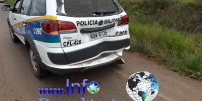 Rolim de Moura: Viatura da Policia militar se envolve em acidente