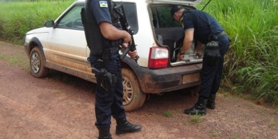 Novo Horizonte -  Veículo roubado em Rolim de Moura é encontrado abandonado na zona rural de Novo Horizonte