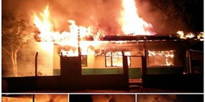 Amazonas - Humaitá - POPULAÇÃO QUEIMA PRÉDIOS EM HUMAITÁ EM PROTESTO POR DESAPARECIMENTO DE TRÊS PESSOAS