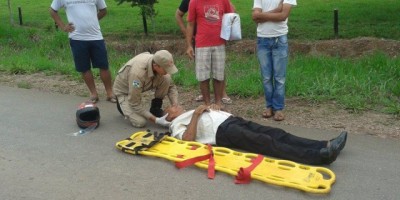 RO-383  –  Motociclista sofre queda na rodovia