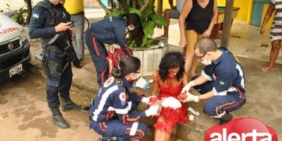 Ariquemes – Homem tenta matar mulher a golpes de facão e ao tentar fugir se depara com viatura