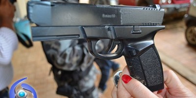 Ji-Paraná –Albergado é preso portando réplica de pistola .40