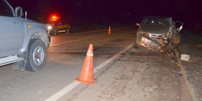BR 364 - Motorista sofre ataque epilético e bate veículo de frente com carreta 