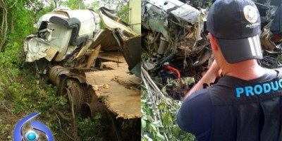 BR 364 - Colisão entre duas carretas na BR-364 deixa duas vítimas fatais