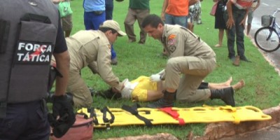 Rolim de Moura –  Mulher fica gravemente ferida em acidente de trânsito