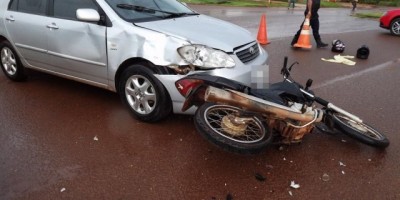 Rolim de Moura –  Acidente de trânsito no cruzamento da Avenida Porto Velho com Rua Guaporé