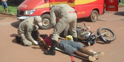 Rolim de Moura –  Duas pessoas ficam feridas em acidente de trânsito no bairro Cidade Alta