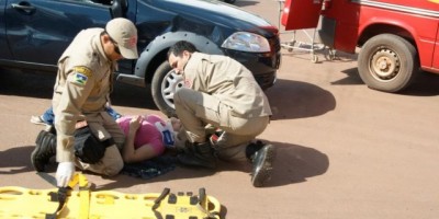 Rolim de Moura –  Acidente de trânsito no cruzamento da Avenida 25 de Agosto com Rua Tocantins 