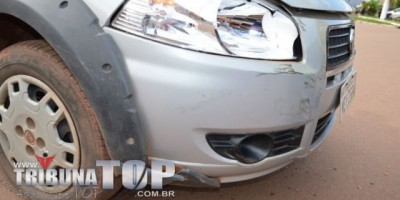 Rolim de Moura: Acidente com carro e moto na Av. Norte-Sul