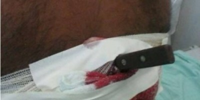 CHUPINGUAIA - Mulher diz ter sido estuprada e crava faca nas costas de homem