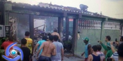 Acre -  Explosão de cilindro de oxigênio parte corpo de empresário ao meio e abala estrutura de várias residências - Imagens Fortes