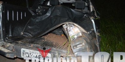 Rolim de Moura –  Fiat Strada perde o controle na RO 383