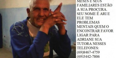 Rolim de Moura –   Pessoa Desaparecida