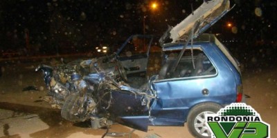 BR-364 - Policial Militar de Cacoal sofre acidente de trânsito durante a madrugada