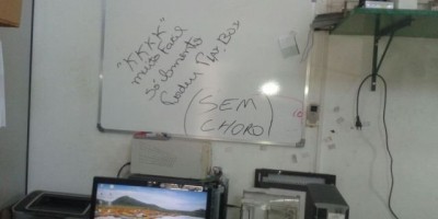 Rolim de Moura – Ladrão folgado furta Loja de Informática e ainda deixa escrito frases de deboche 