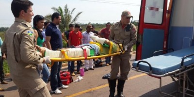 Rolim de Moura –  Motociclista fica gravemente ferido em acidente de trânsito na RO-010