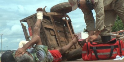 Rolim de Moura –  Acidente de trânsito envolvendo duas motos deixa homem ferido