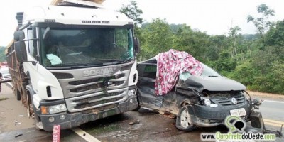 Acidente de trânsito na BR-364 entre Ji-Paraná e Ouro Preto deixa uma vítima fatal e outra gravemente ferida