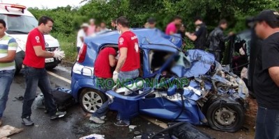Monte Negro - Grave acidente na BR 421 deixa mortos e feridos