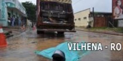 Vilhena - Mototaxista morre esmagado por caminhão de lixo