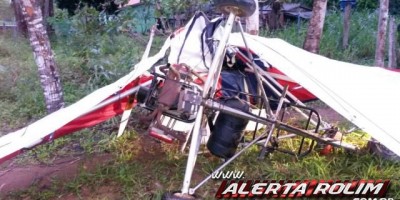 Rolim de Moura – Ultraleve cai na Zona Rural do município, após urubu bater na hélice da aeronave