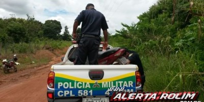 Rolim de Moura – Moto furtada nesta madrugada é recuperada pela PM