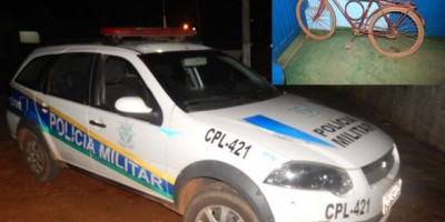 ALTA FLORESTA -  HOMEM ARREMESSA BICICLETA CONTRA VIATURA, E É DETIDO PELA PM