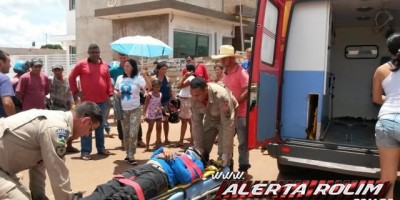 Rolim de Moura – Motorista avança preferencial e causa acidente com motociclista