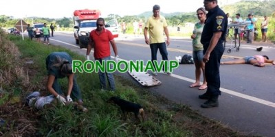 Monte Negro - Quatro morrem em choque entre motos na BR-421 