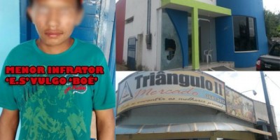 Alta Floresta -  Menor infrator depedra e furta dois Comércios na madrugada, e é preso na manhã seguinte