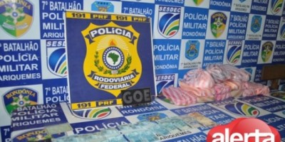 Ariquemes - Operação conjunta termina em apreensão de quase 13 quilos de cocaína