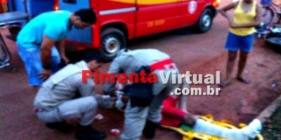 Pimenta Bueno - Jovem tem dedo do pé arrancado em acidente entre motocicletas