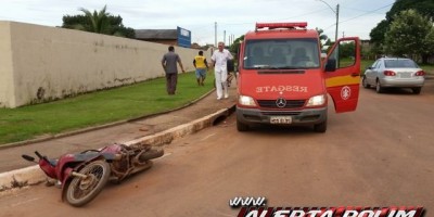 Rolim de Moura – Veículo invade a preferencial, colide com motoneta e deixa o motoqueiro ferido