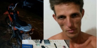 Rolim de Moura – Homem é preso pela PM com Moto e objetos furtados em Novo Horizonte 