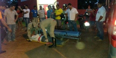 Rolim de Moura –  Motociclista fica ferido em acidente de trânsito no bairro Cidade Alta 