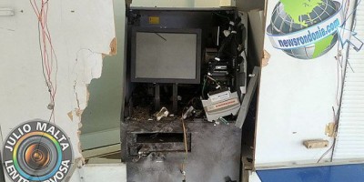 Porto Velho - Quadrilha estoura caixa eletrônico do Banco do Brasil, mas foge sem levar dinheiro