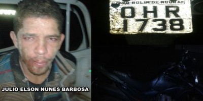 Costa Marques - Moto NXR Bros roubada em Rolim de Moura é recuperada pela PM; um suspeito foi detido