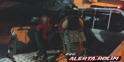 Rolim de Moura - PM recupera moto furtada e menor infrator é apreendido