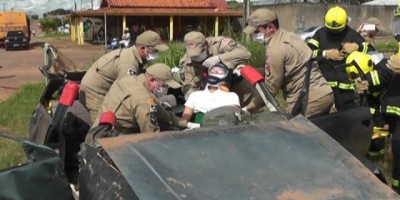 Rolim de Moura –  Corpo de bombeiros realiza simulação de ocorrência