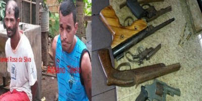 Rolim de Moura - Ao cumprirem Mandado de Prisão, Serviço de Inteligência da Pm e Guarnição de Rádio Patrulha, encontram um  verdadeiro arsenal de armas