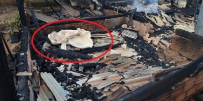 Alvorada do Oeste - Casa pega fogo e ao amanhecer morador é encontrado carbonizado