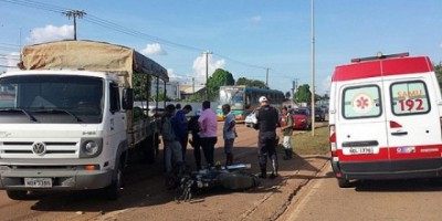 Porto Velho: Acidente entre motociclista e caminhão deixa vítima sem os testículos
