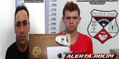 Rolim de Moura - Dois traficantes são presos pela equipe do SEVIC da Polícia Civil