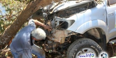 Equipe da Secretária Municipal de Educação de Nova Brasilândia sofrem acidente na BR-429