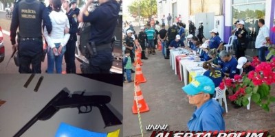 Rolim de Moura - Mulher é presa pela PM por porte ilegal de arma de fogo e outras 14 pessoas são detidas por crime de embriaguez na direção durante Blitz da Lei Seca