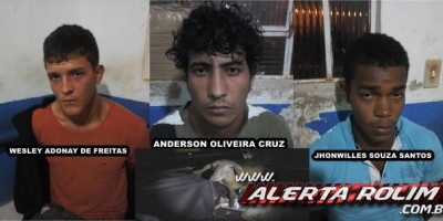 Rolim de Moura - 03 homens são detidos pela PM por furto de um carneiro e posse de substância entorpecente